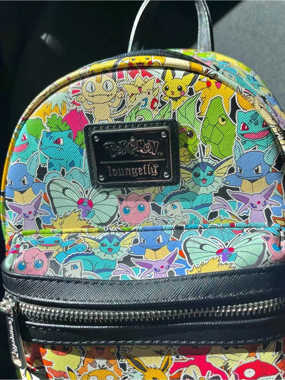 NWOT Loungefly Rainbow Ombre Pokemon Gen 1 Multicolor Mini Backpack Eeveelutions